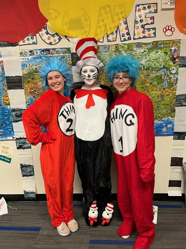 Seuss Characters at the Read Across America Event